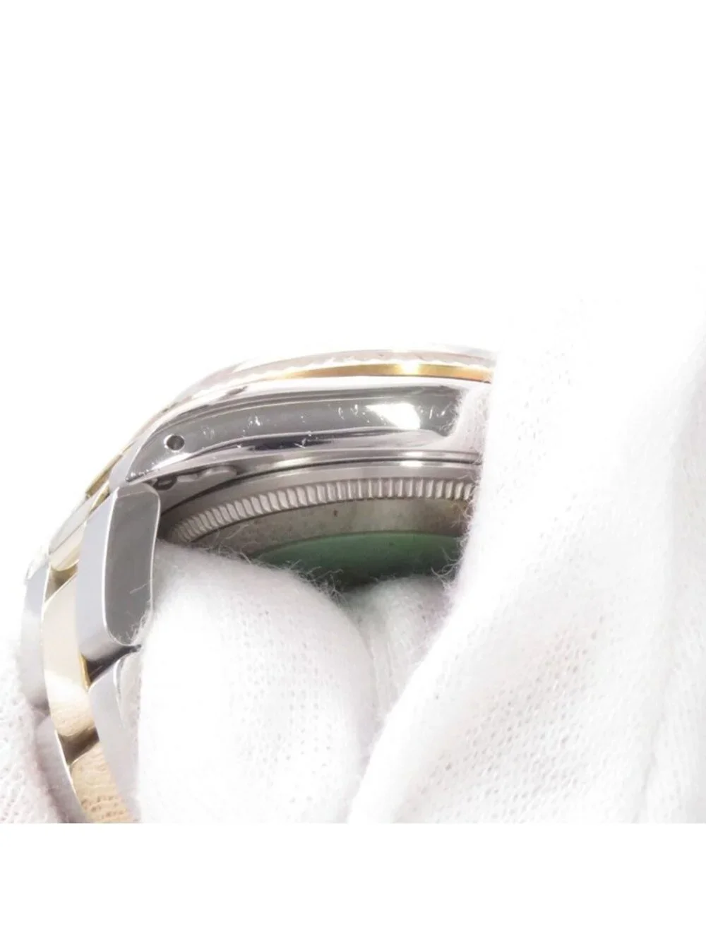 Rolex Oyster Perpetual SS 18k Yellow Gold Number Watch Champagne Dial